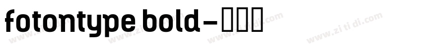fotontype bold字体转换